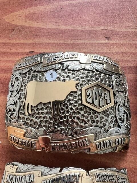 Acadiana Livestock Supreme Champion Trophy Belt Buckle (1 of 14 Available) 