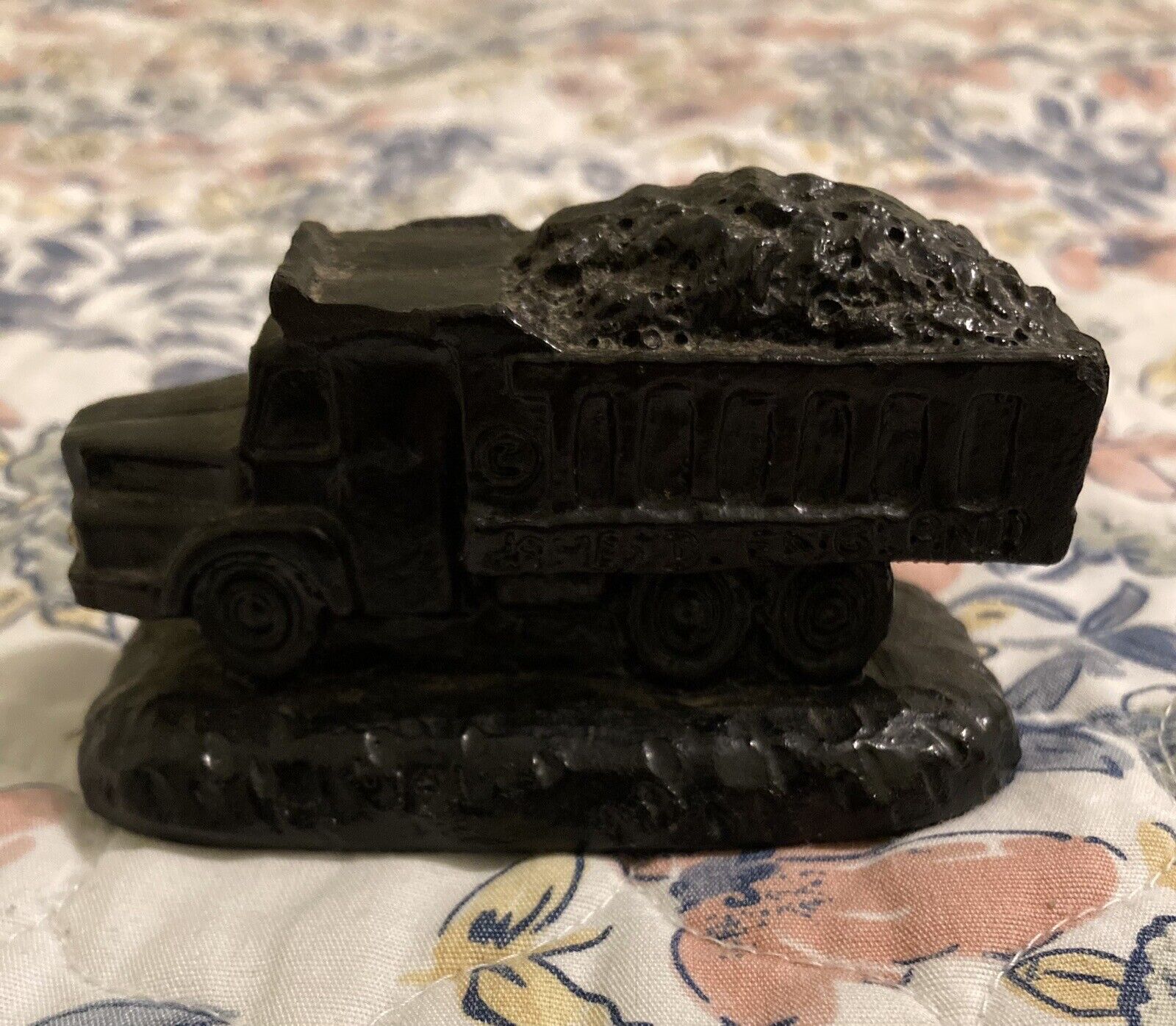 *VINTAGE* Coal Truck - Hand Crafted From Coal Signed by James D. England