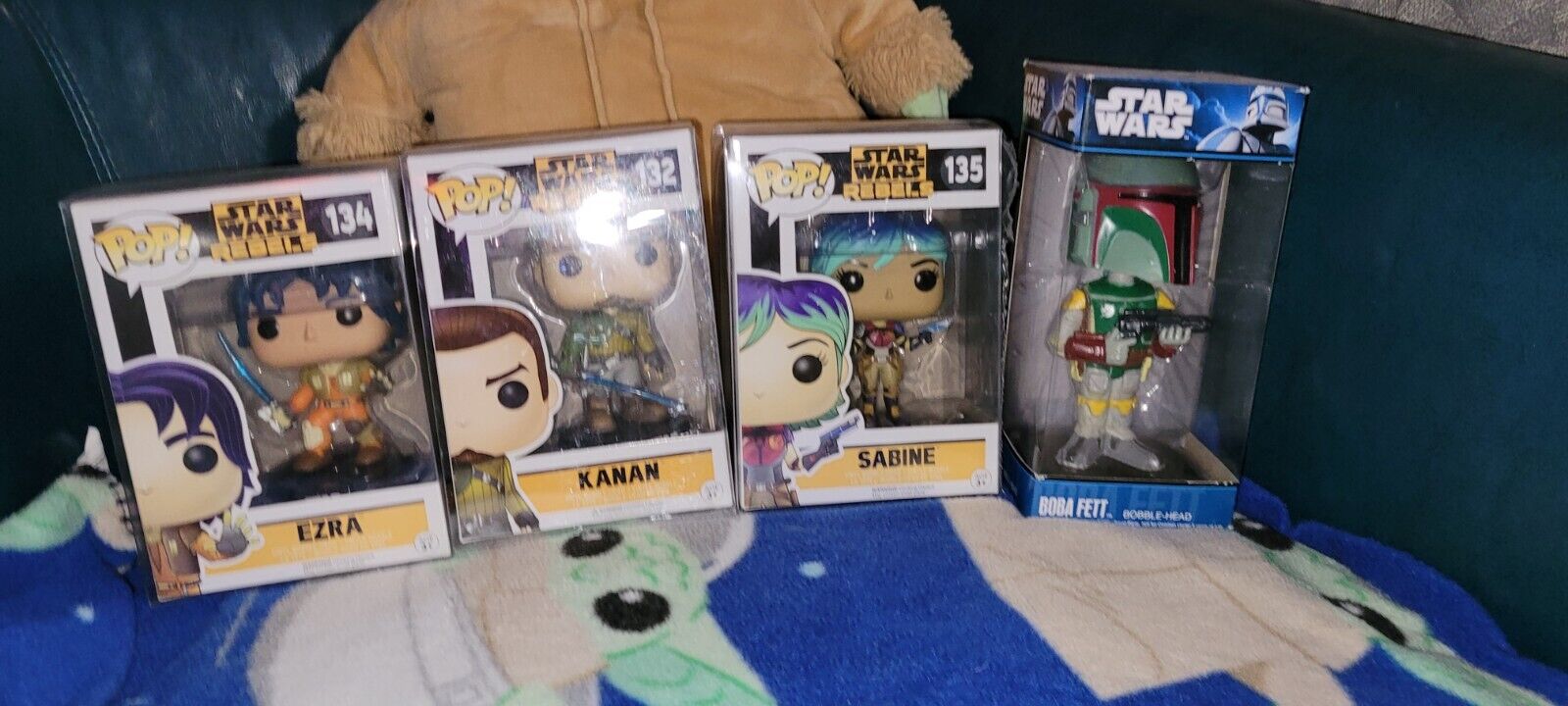 Rare Brand-new Star Wars Funko 3 Pack And Protector Boxes And Used Bobba Fett 