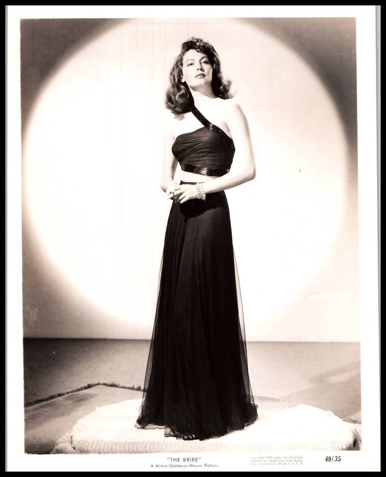 Hollywood Beauty AVA GARDNER STUNNING PORTRAIT STYLISH POSE 1949 ORIG Photo 665