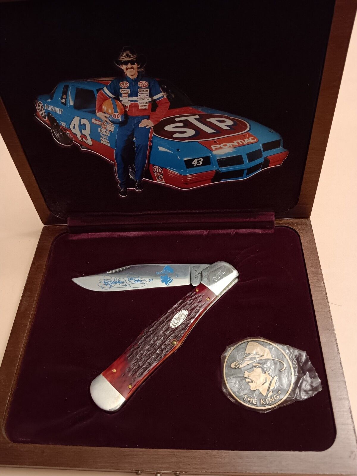 1987 Richard Petty Case Xx Knife W/ Coin