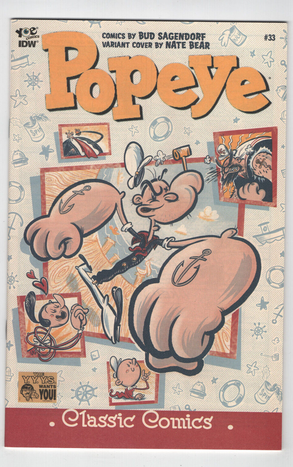 Popeye Classic #33 1:10 Nate Bear RI Retailers Incentive Variant IDW Comic 2012