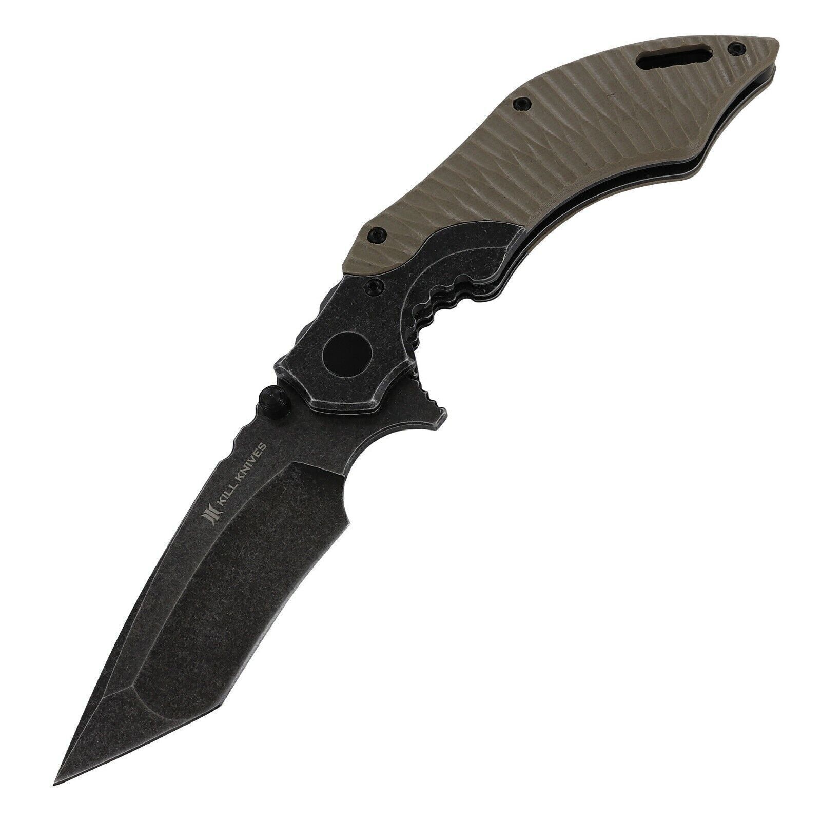 KILL KNIVES™ Bad Company Ball Bearing Assisted Tanto Blade Folding Pocket Knife