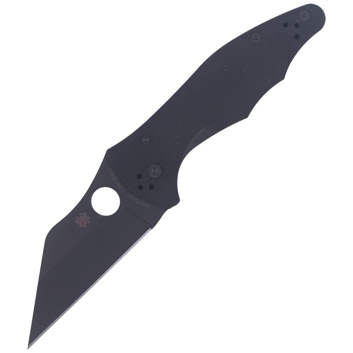 Spyderco Yojimbo 2 G-10 Black Blade Plain knife (C85GPBBK2)