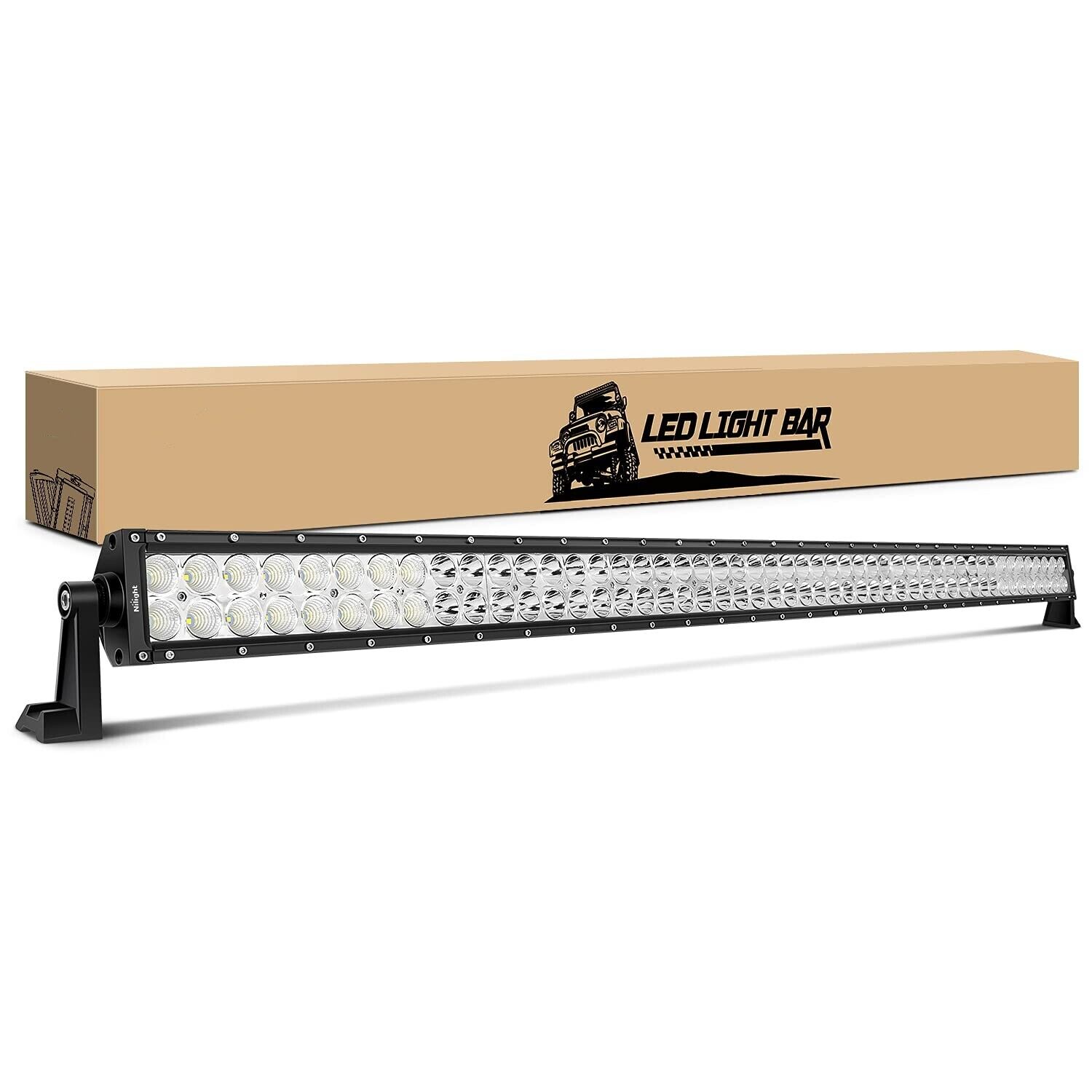 Light Bar 52Inch 300W Spot Flood Combo LED Driving Lamp Off Road Lights