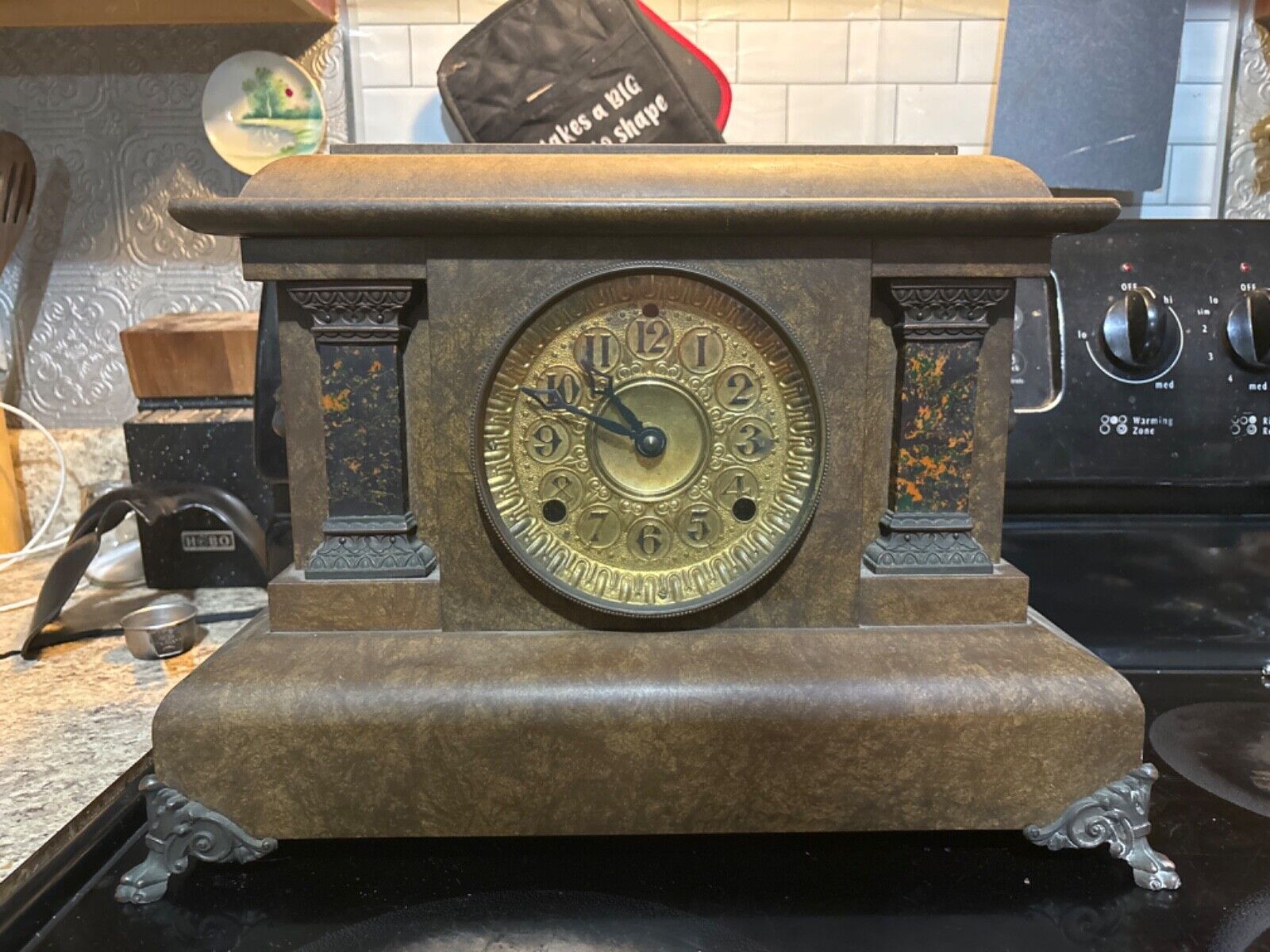 Vintage Antique Seth Thomas Adamantine Mantle Clock (working)