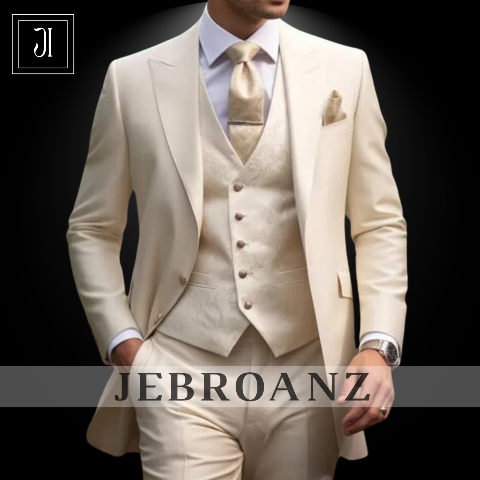 New Elegant Bespok Off White Suit For men , Men Suit 3 piece, Groom Wedding Suit