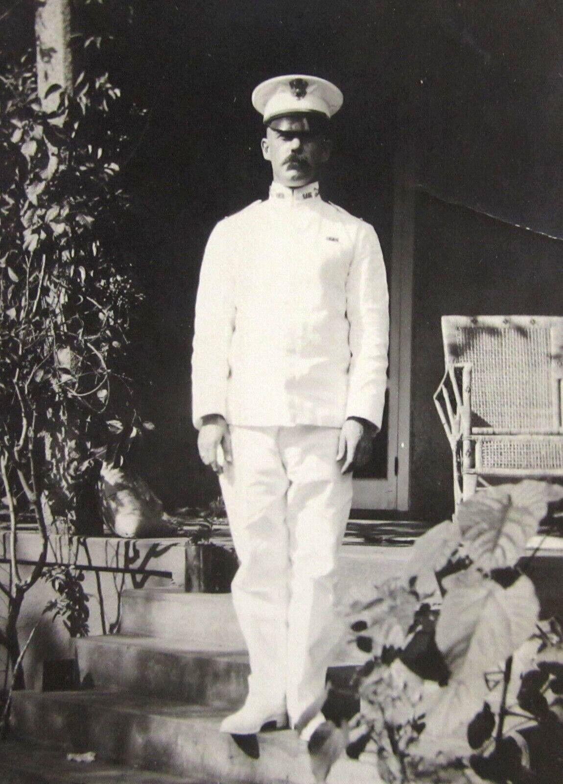 US Army 1895 Tropical Summer White Undress Uniform Cavalry Officer Photo 1900s