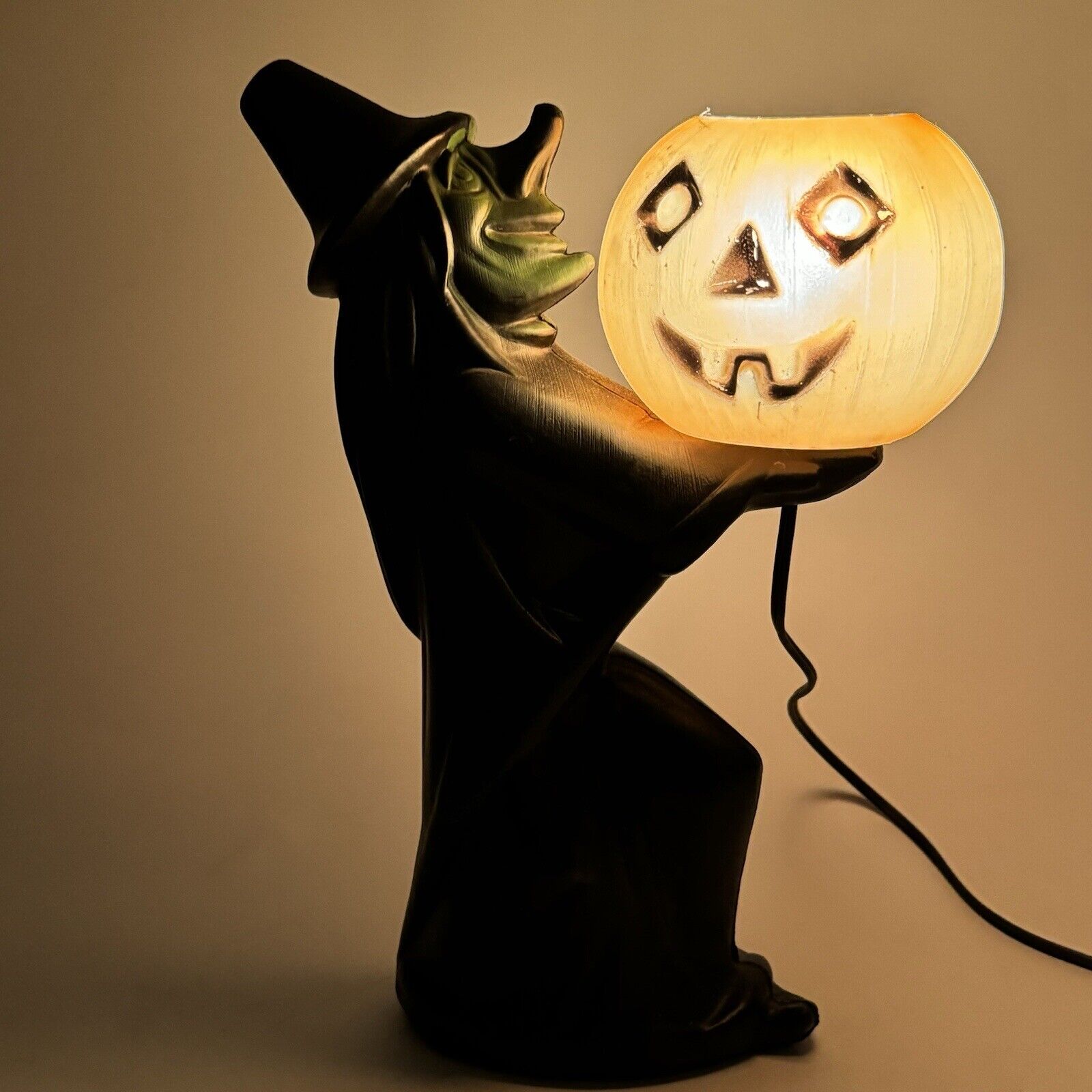 RARE Vintage Tico Toys Witch Pumpkin Jack O Lantern Blow Mold Halloween 13