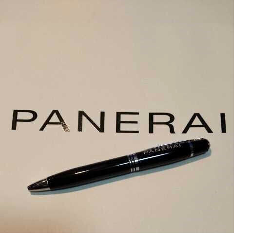 OFFICINE PANERAI Novelty Black/Silver Twisted Ballpoint Pen (No Box) Super Rare