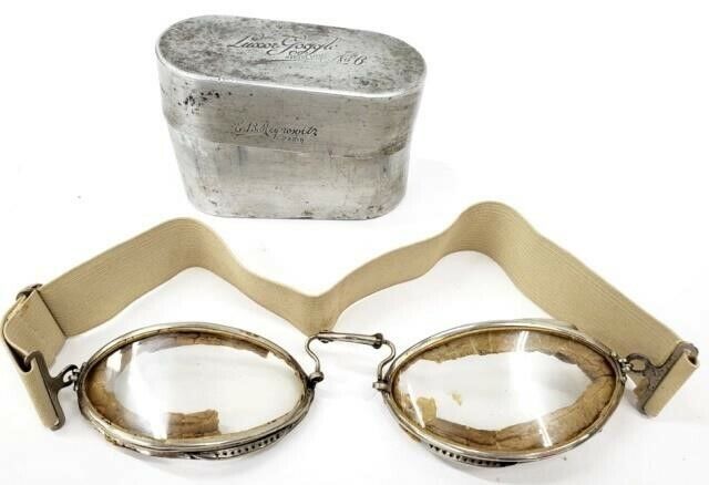 Rare EB Meyrowitz Luxor No 6 Goggles & Case