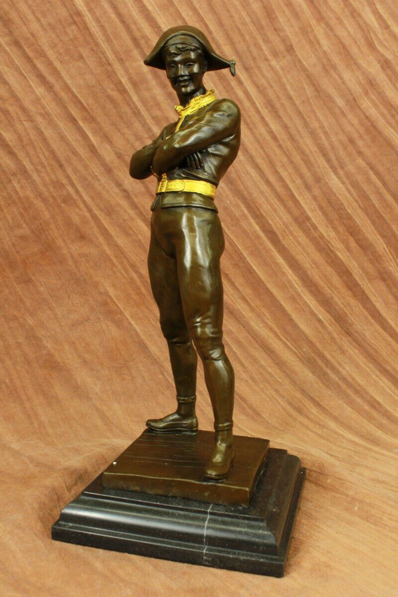 Bronze Sculpture Statue **SALE** Hot Cast Zorro Bandit With Mask Gilt BZ