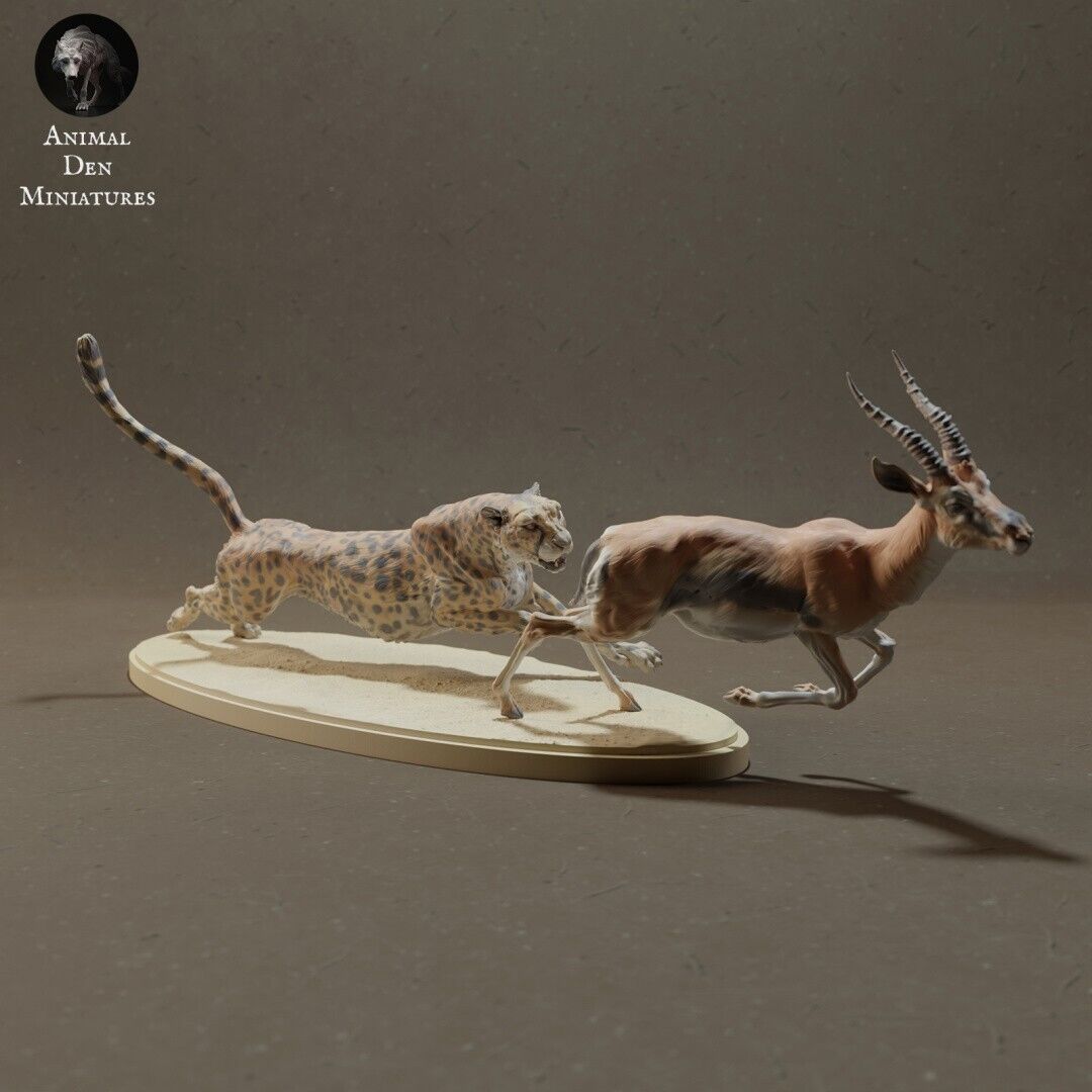 1/9 scale artist resin companion animal Cheetah Hunting Thomson\'s Gaze