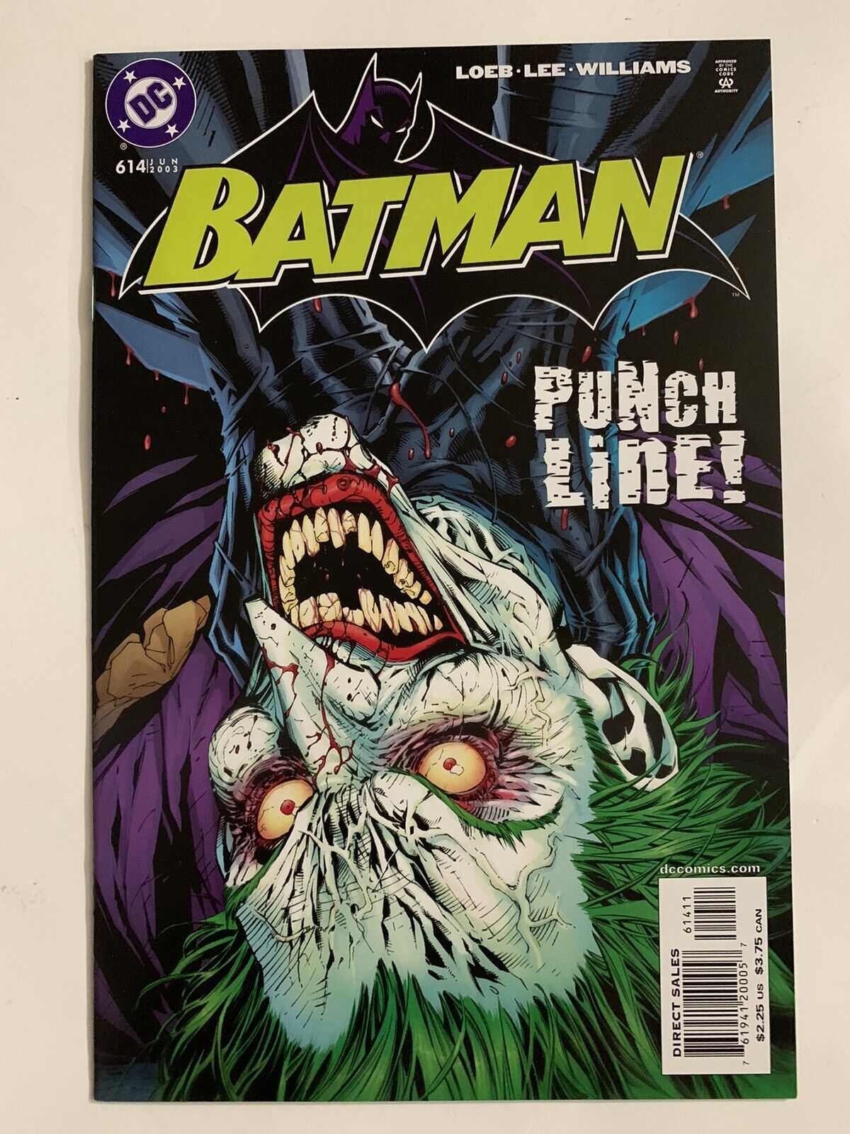 DC Comics Batman #614 2003 Jim Lee Joker Cover Punch Line NM