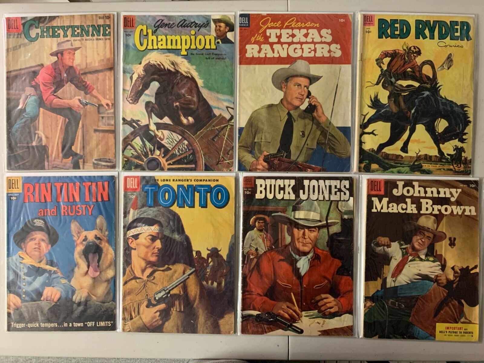 Dell 1950's westerns comics lot 9 diff avg 3.0 (1953-59)