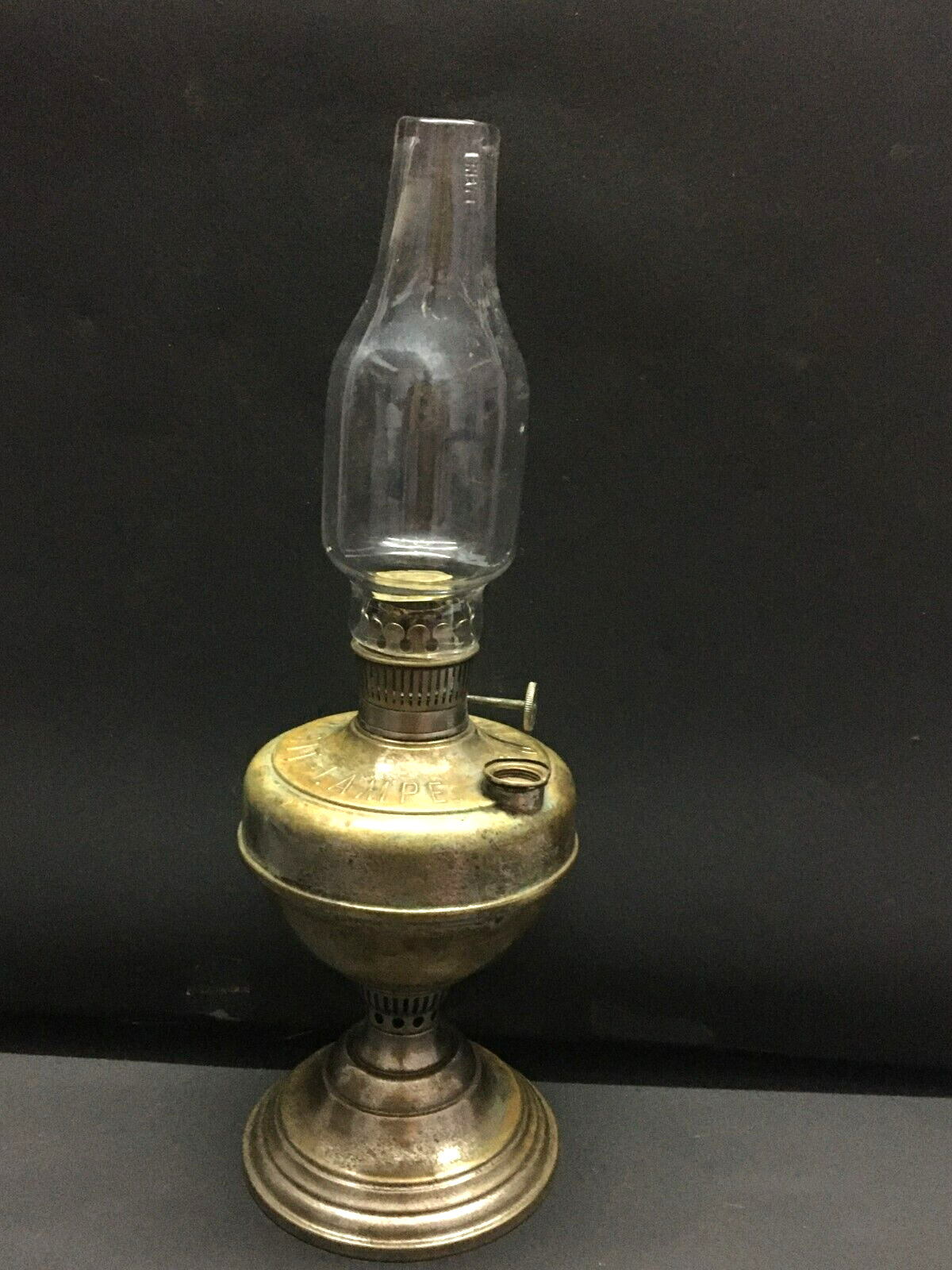Vintage Old R. Ditmar Vienna Oil Kerosene Lamp With Original Glass Austria