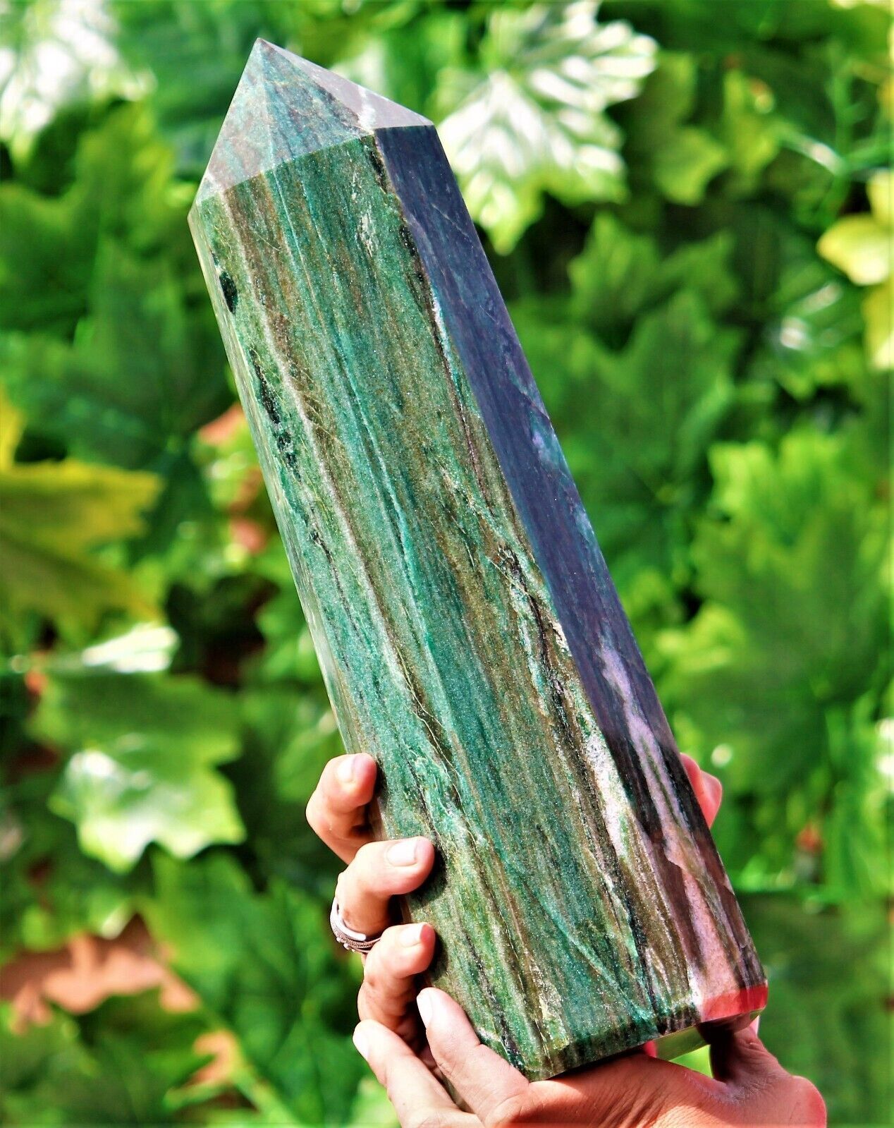 Huge 5940g Green Kyanite Crystal Quartz Healing Energy Decor Stone Obelisk Tower