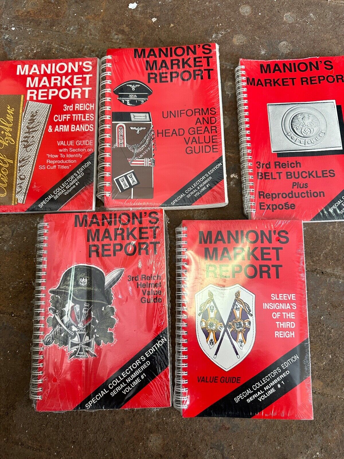 Lot of 5 Manion's Market Reports German Military Price Guides
