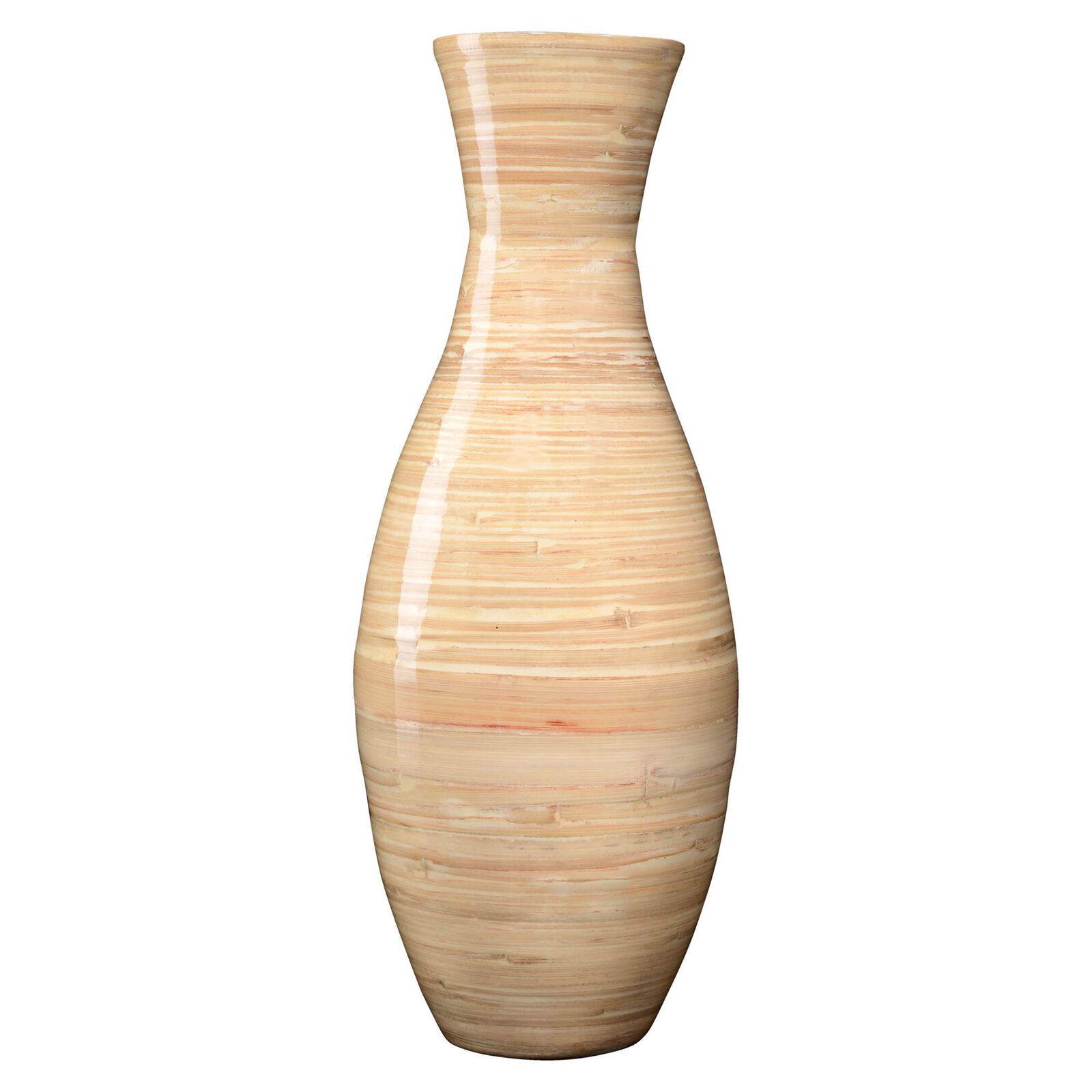 Handcrafted 20 In Tall Natural Bamboo Vase Decorative Classic Floor Vase