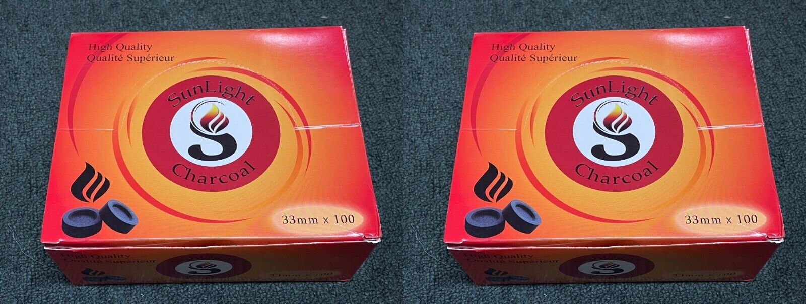 Sunlight Charcoal Instant Burning Coal 33mm x 200 tablets hookah incense burn