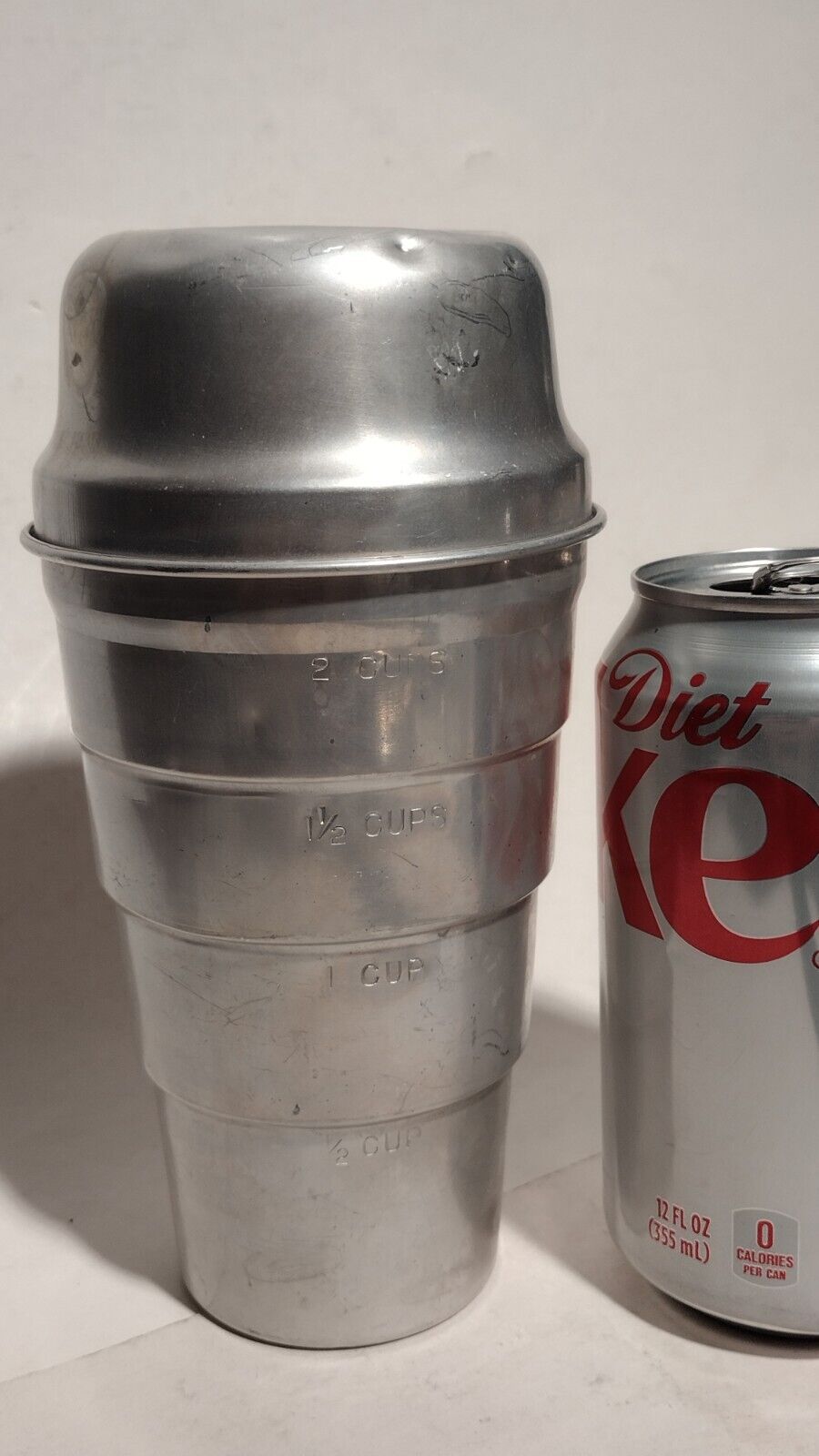 Vintage Aluminum Cocktail Shaker, 7\