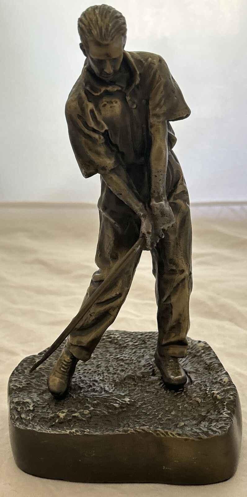 Vintage Golfer Statue Heavy Golfing