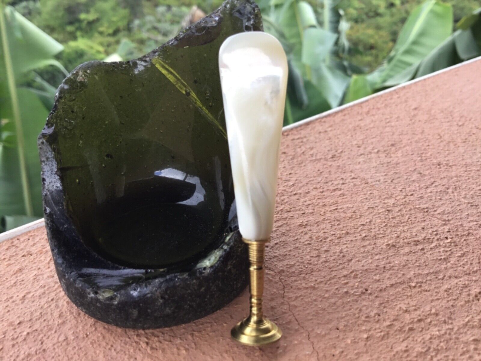 Small Early 20th Century Mother Of Pearl Custom Tobacco Pipe Tamper