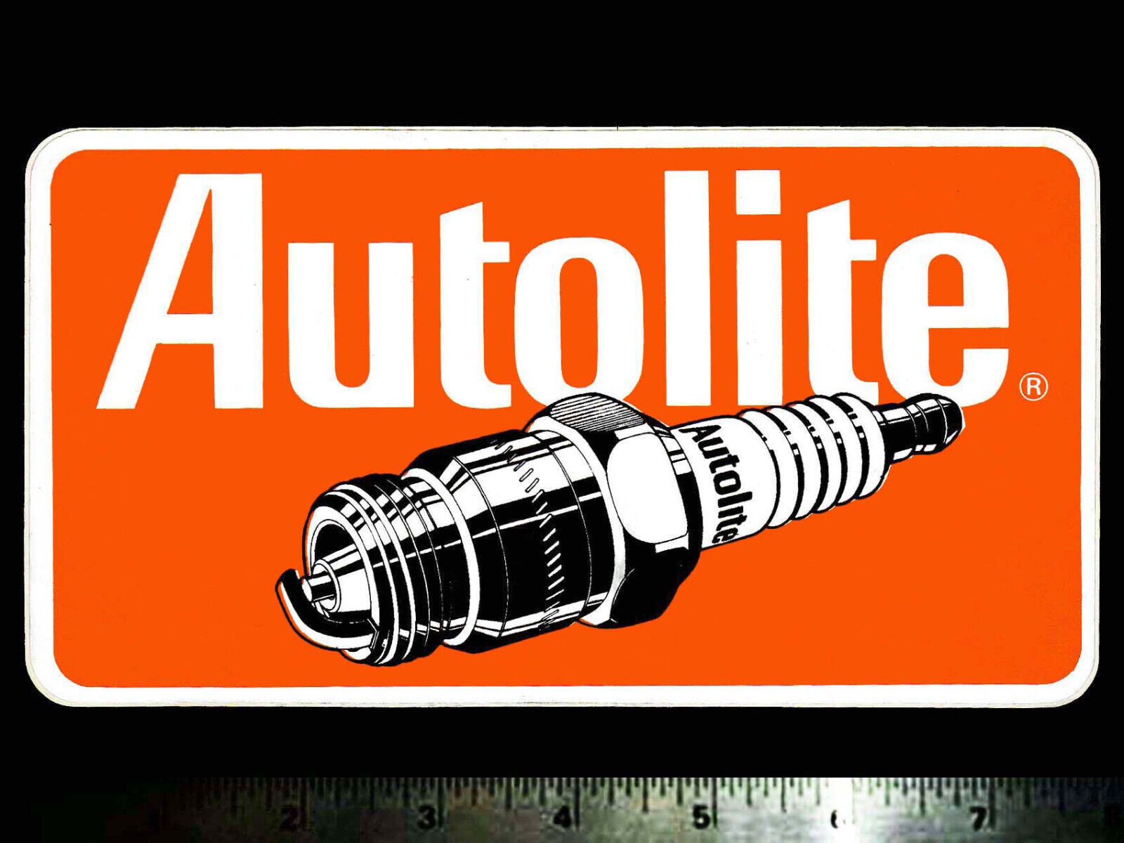 AUTOLITE Spark Plugs - Original Vintage 1970's 80's Racing Decal/Sticker FORD A