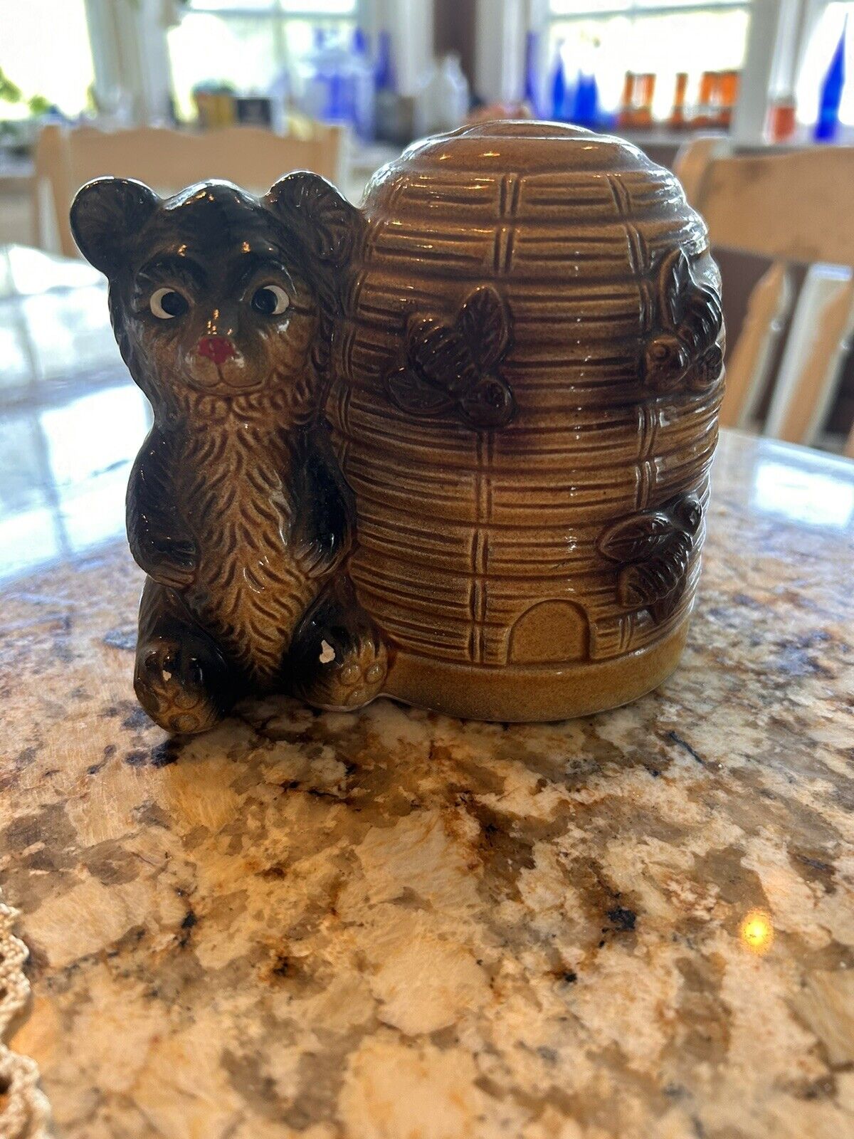 Vintage Armbee Bear and Beehive Bank, MCM collectible