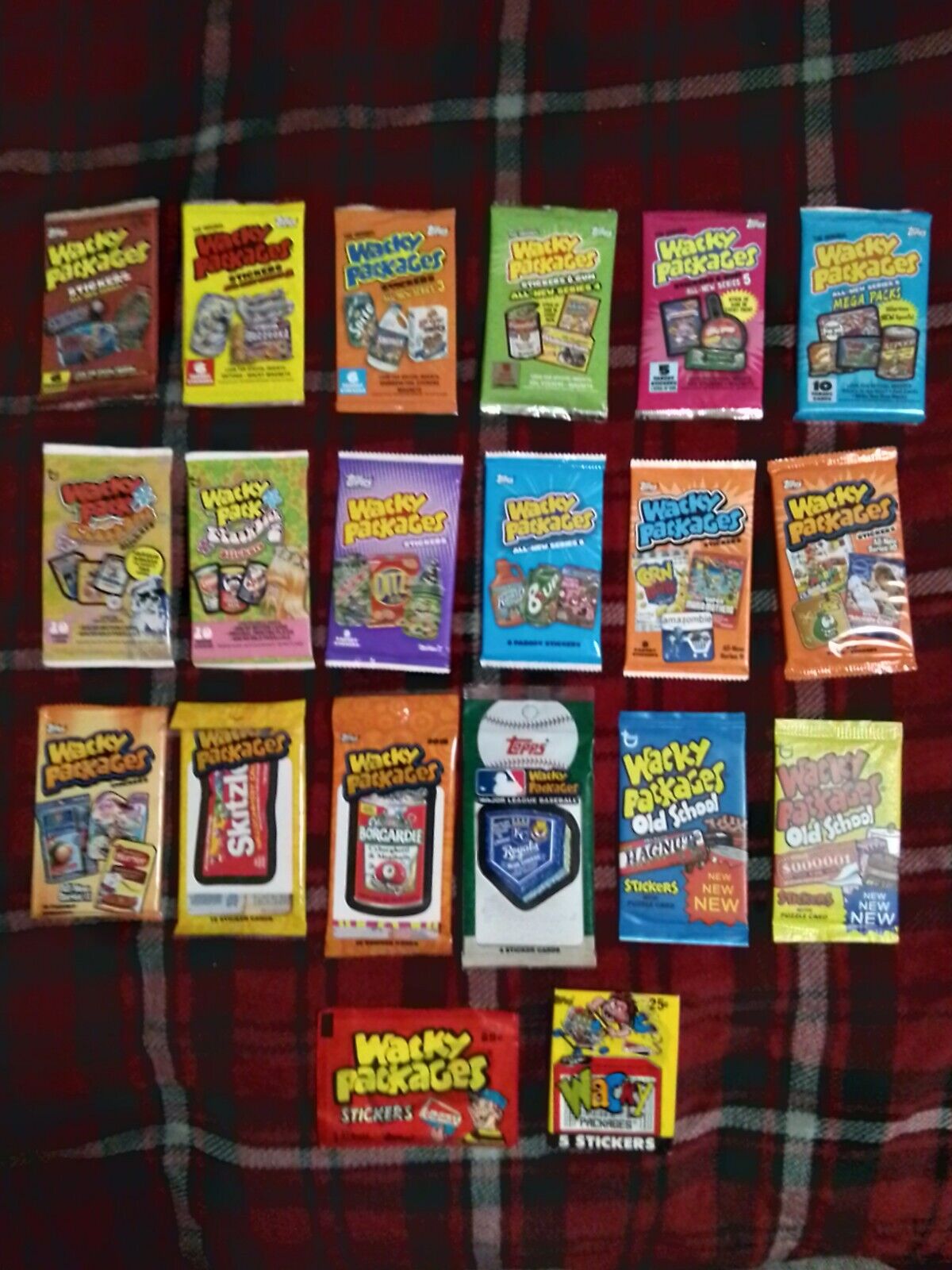 Wacky Packages Lot Of 20 Unopened Packs 1986- 2016.