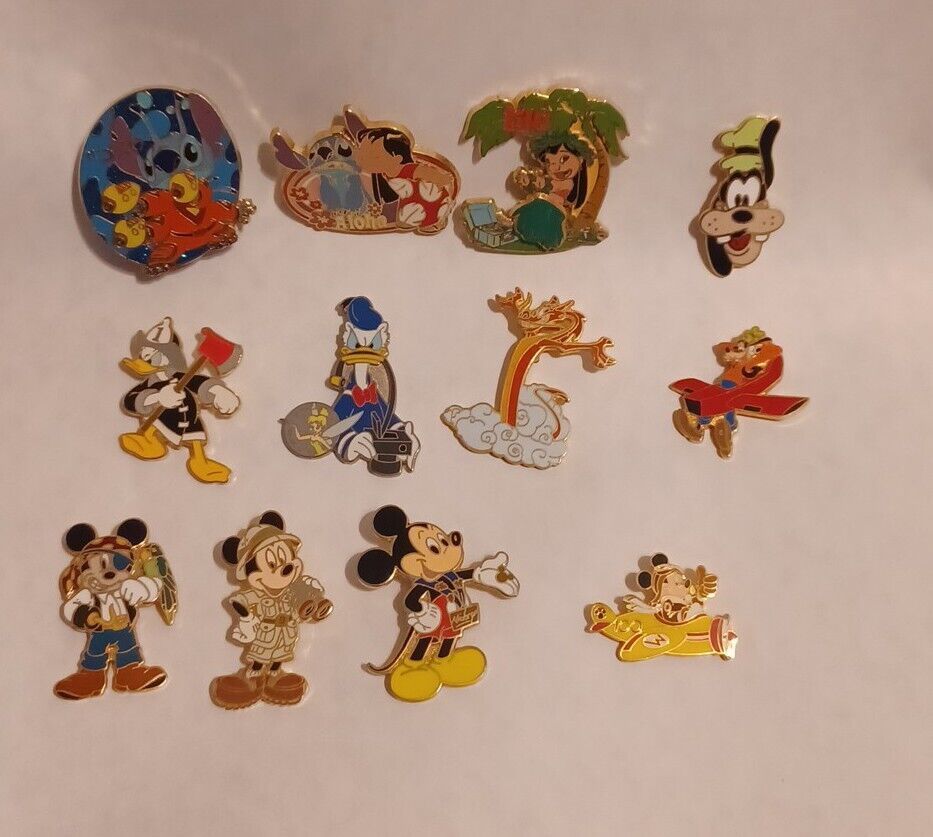 Rare Vintage Disney Pins Lilo And Stich Mickey Mushu Donald Goofy