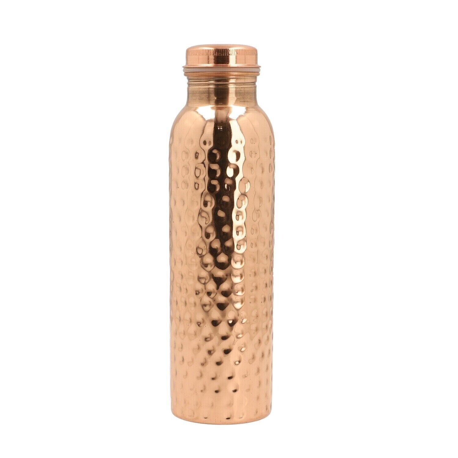 100% Pure Copper Water Bottle Handmade For Health Benefits - Fast Delivery