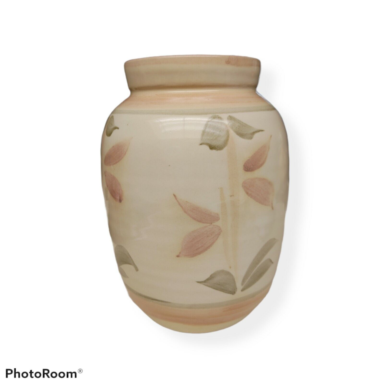 Vase Decorative Ceramic Vase Colorful Flowers Bowl Pottery Signed