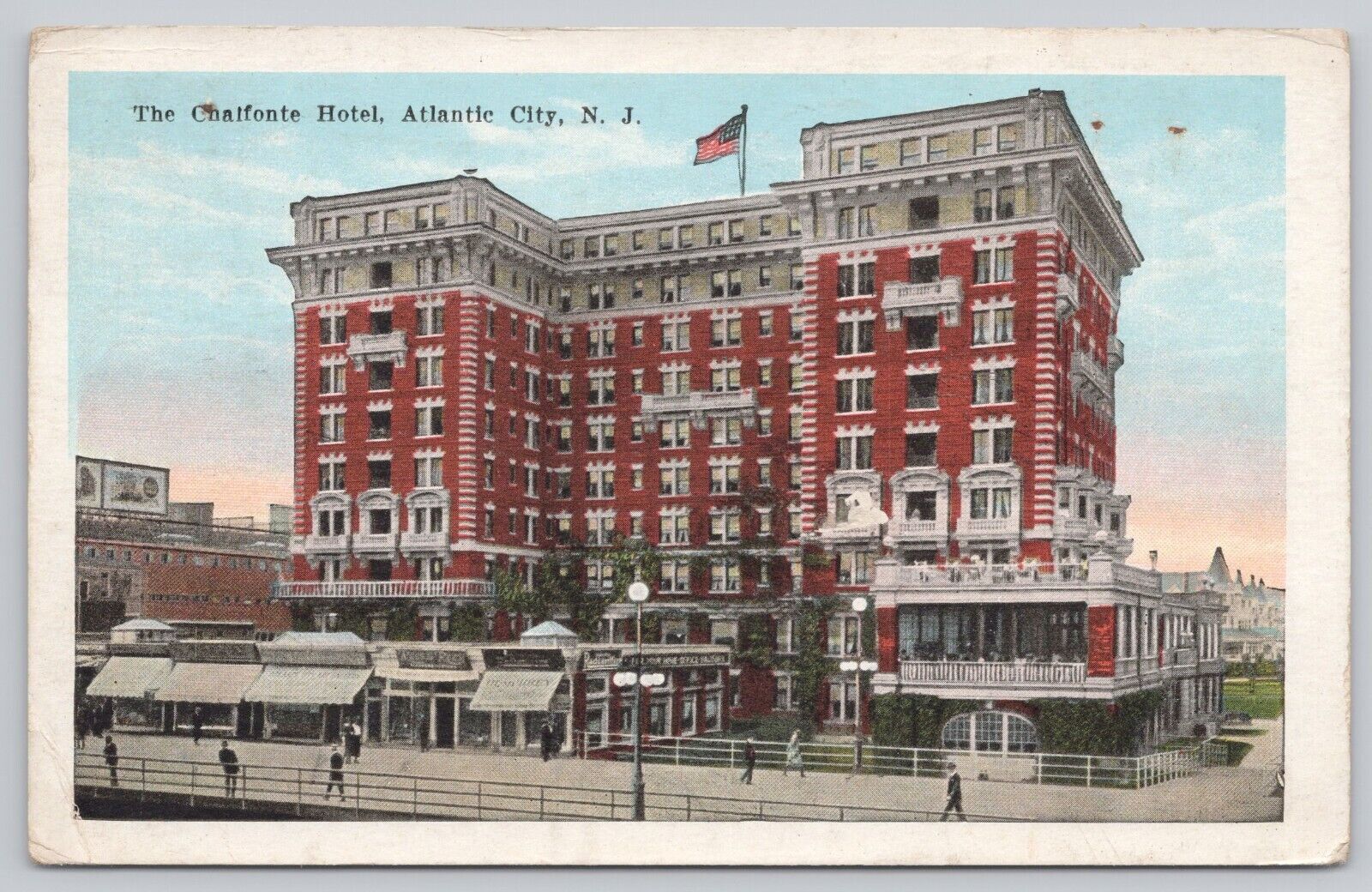 The Chalfonte Hotel Atlantic City New Jersey NJ Vintage White Border Postcard