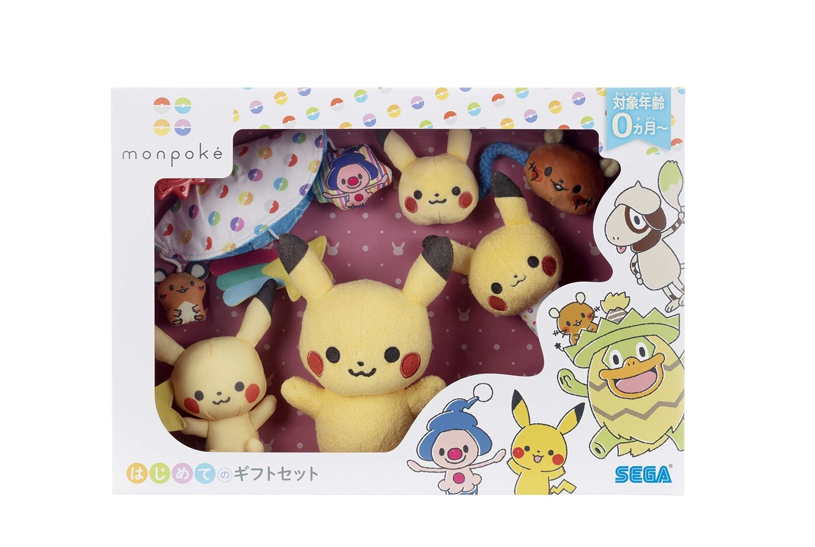 SEGA TOYS Monpoke First Gift Set Pikachu First Baby Toys Japan Pokemon NEW