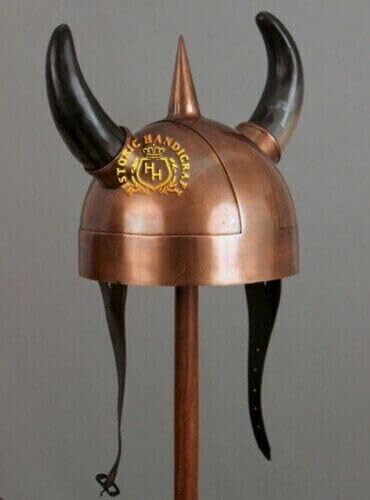 Viking Horn Helmet Medieval Armour Helmet Viking Horn Hat LARP Re-Enactment