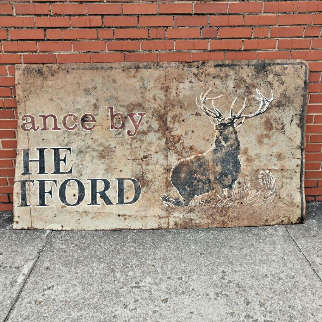 The Hartford Elk Partial Metal Sign
