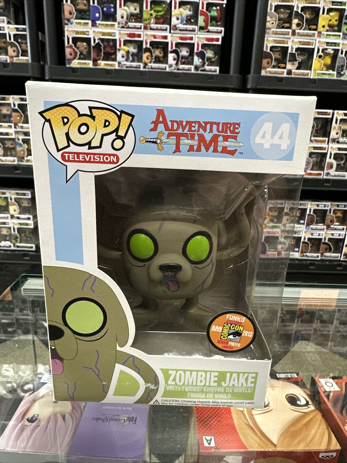 Funko Pop Grail Zombie Jake #44 SDCC Adventure Time Vaulted Only 1008 Made