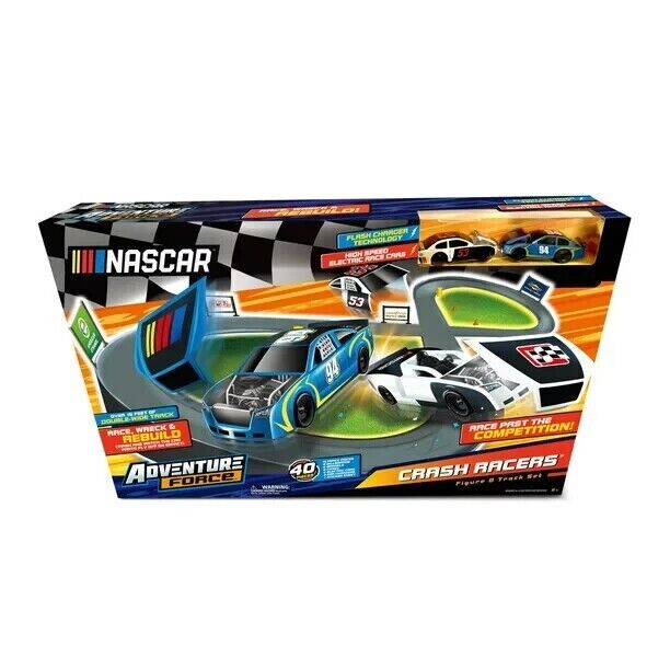 NASCAR Adventure Force Crash Racers Big Race Track Kids Toys 8 Circuit FAST SHIP