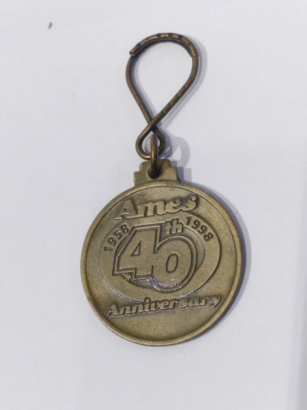 Vintage Ames Department Store 40th Anniversary Keychain RARE Employee Issued