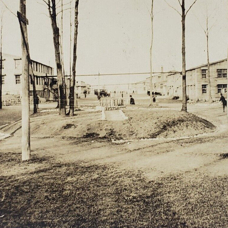 Army Military Base Fort Camp Devens MA Photo 1918 Vintage Original Snapshot E388