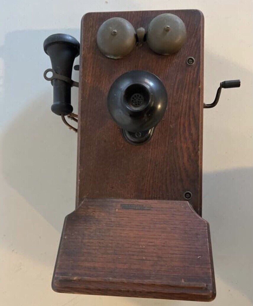 Antique 1901 Kellogg Wall Crank Telephone