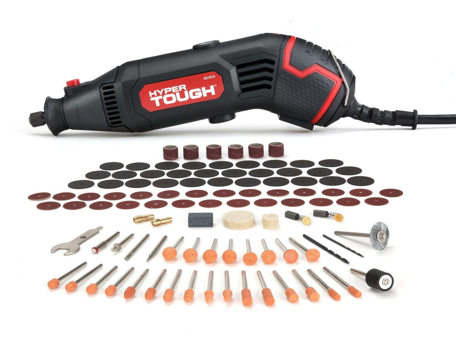 Hyper Tough 1.5 Amp Corded Rotary Tool,  Storage Case, 120 Volts
