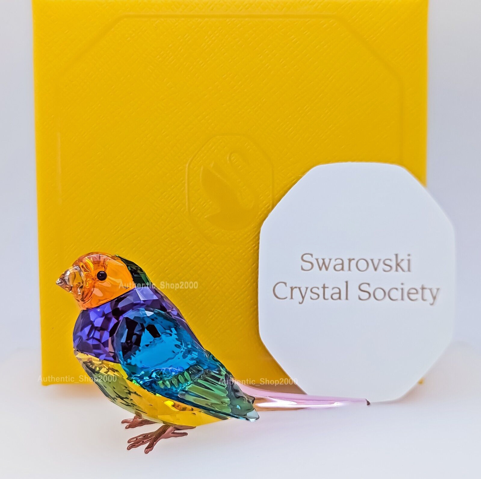 New 100% SWAROVSKI Idyllia SCS Gouldian Finch Bird Display Figurine 5689266