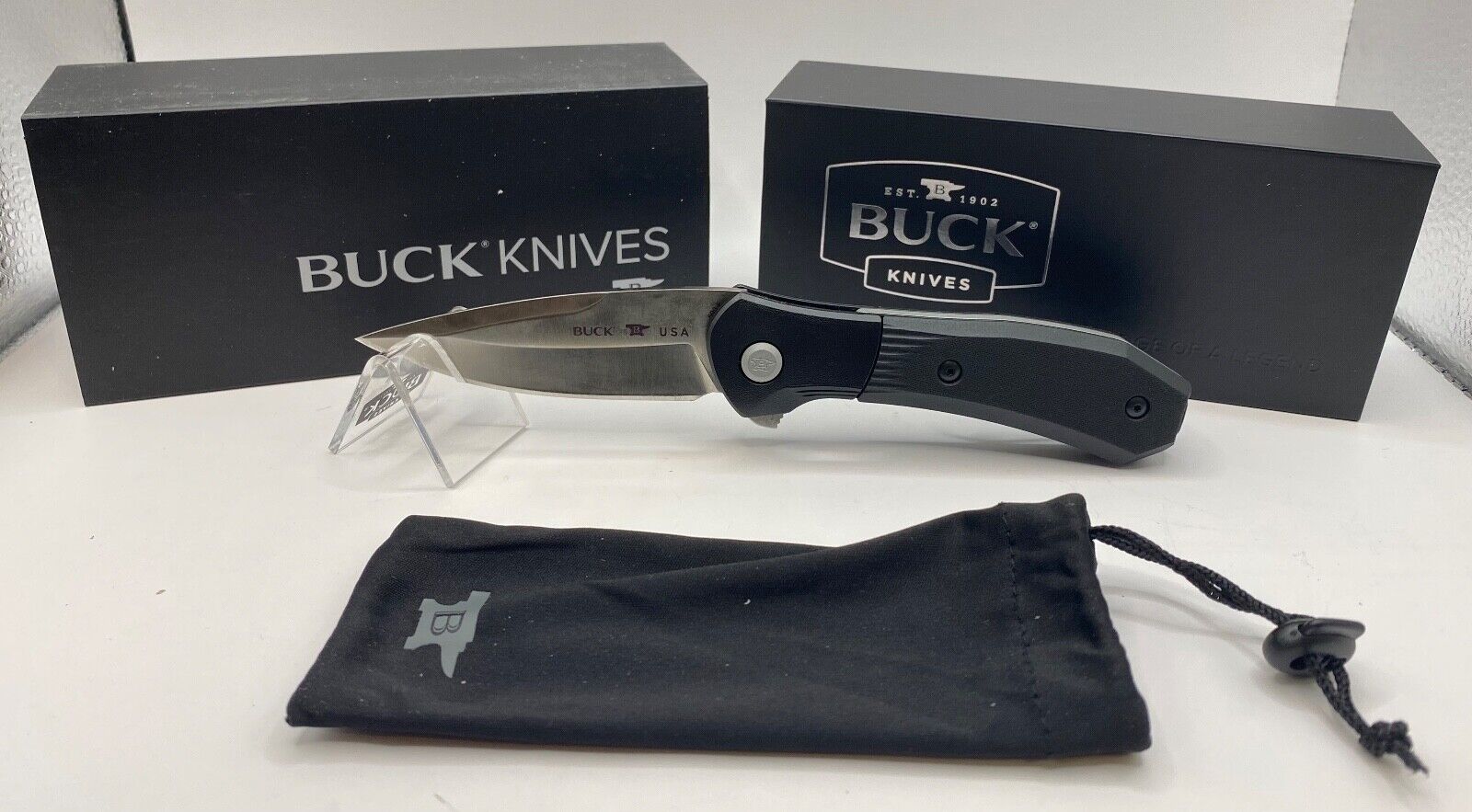 Buck USA 590 Paradigm Pro with Pocket Clip - Black, S35VN Blade Steel - New