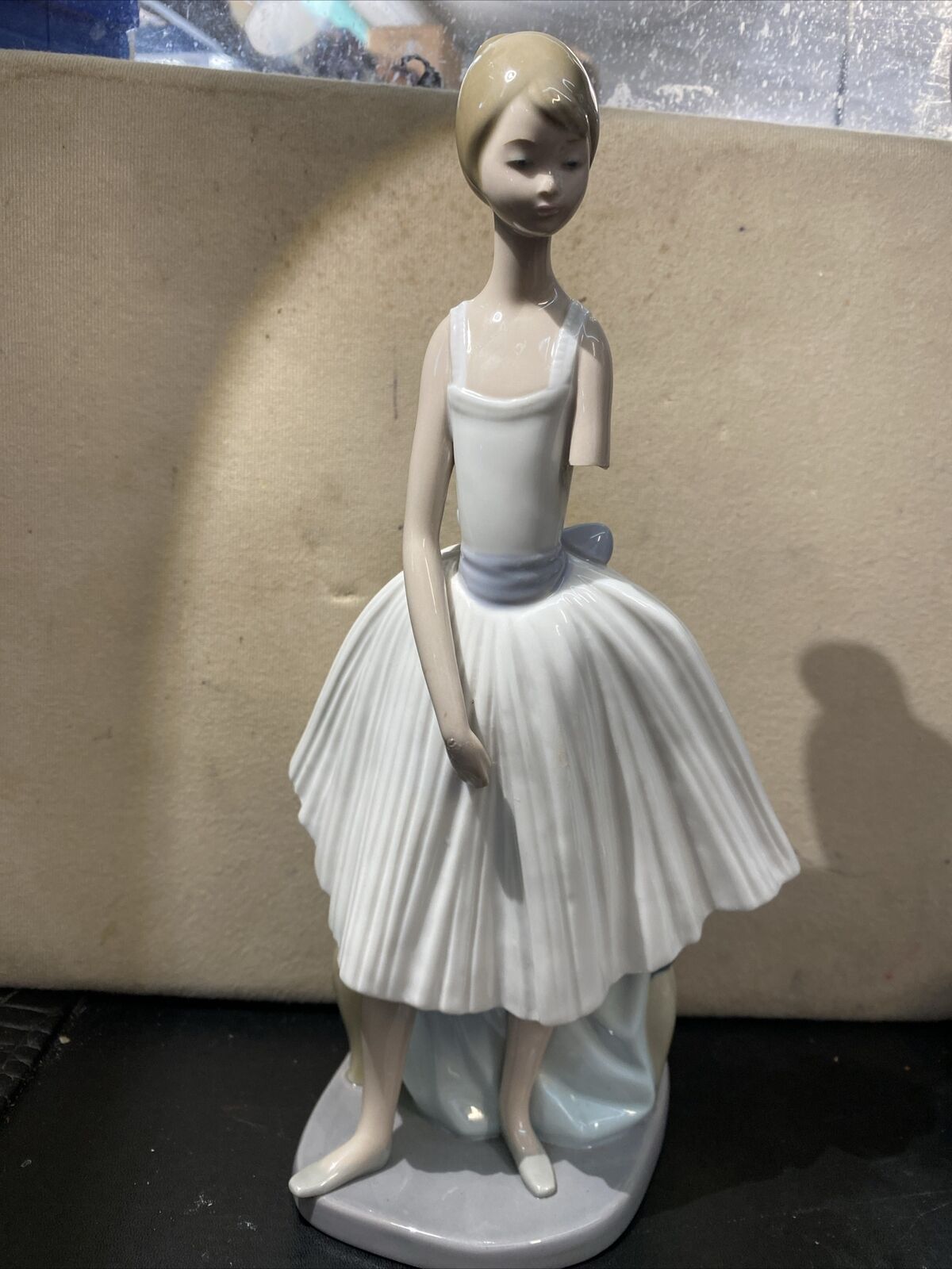 Lladro Rare Daisa Nao Standing Ballerina With Bench Missing Left Hand 12-1/2”