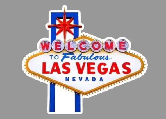 Welcome to Fabulous Las Vegas Sign Die Cut Glossy Fridge Magnet