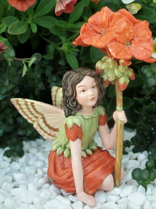 Cicely Mary Barker Retired GERANIUM FAIRY Flower Fairies Figurine #86992