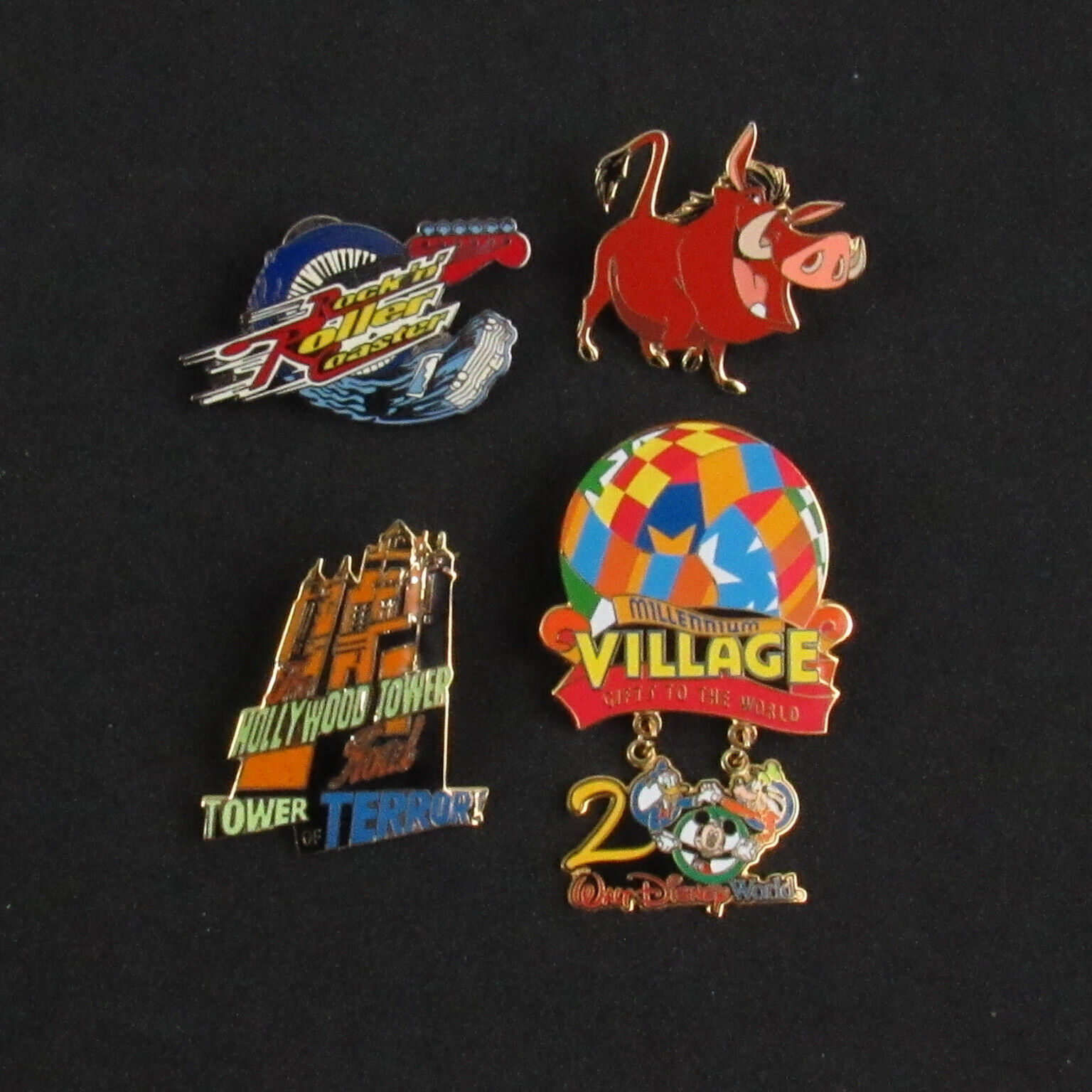 Disney Pins Walt Disney World 2000 Vintage Lot of 4