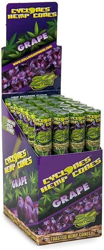 Cyclone Natural Grape Flavored Cones (24 x 2 Packs)